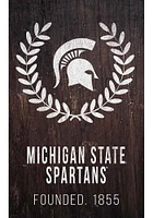 Michigan State Spartans Laurel Wreath Sign - Green