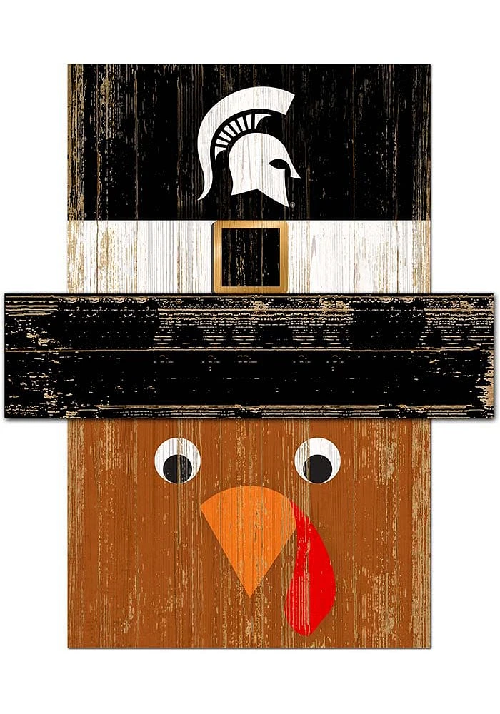 Michigan State Spartans Turkey Head Sign - Green