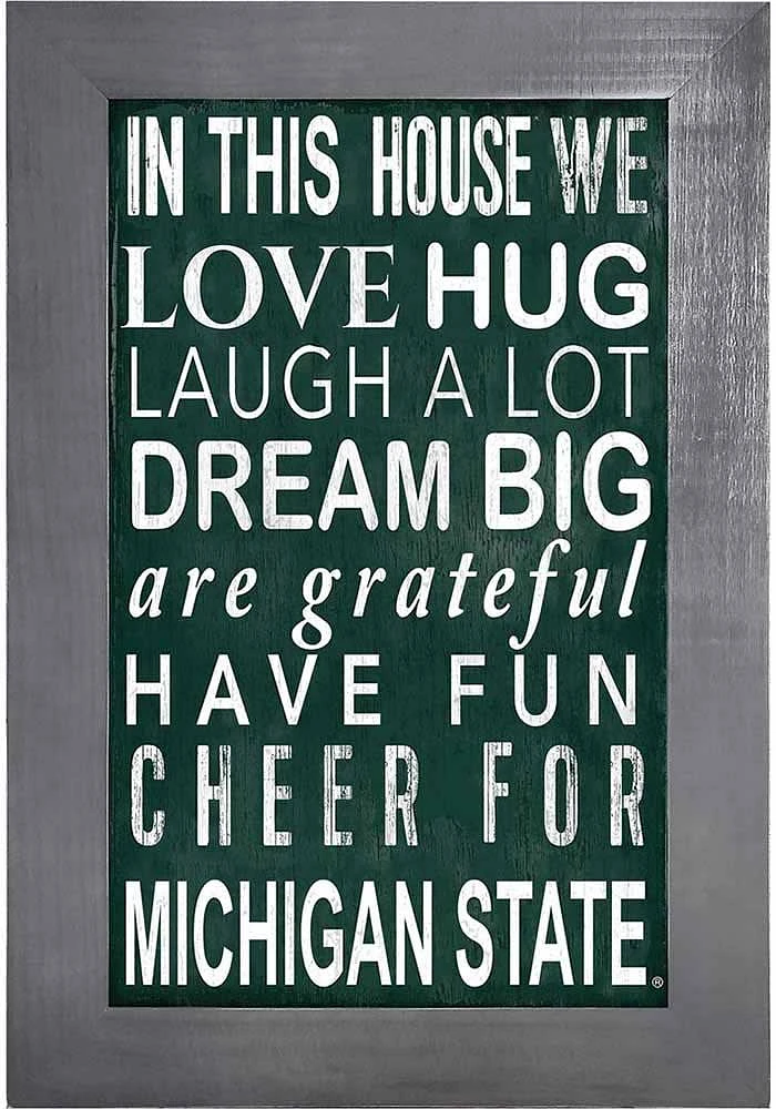 Michigan State Spartans In This House Picture Frame - Green