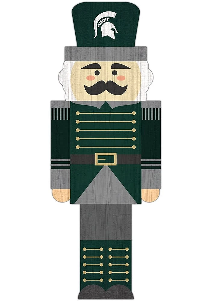 Michigan State Spartans 31 Inch Nutcracker Leaner Sign - Green