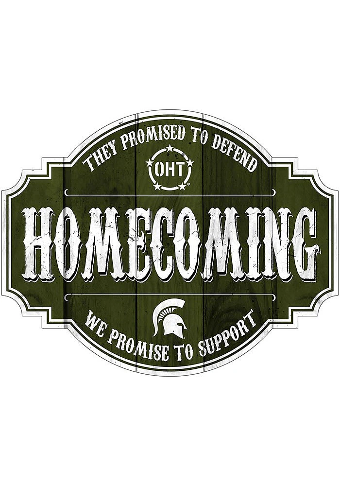 Michigan State Spartans OHT 24in Homecoming Tavern Sign - Green