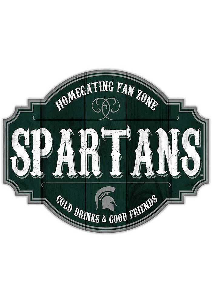 Michigan State Spartans 24 Inch Homegating Tavern Sign - Green