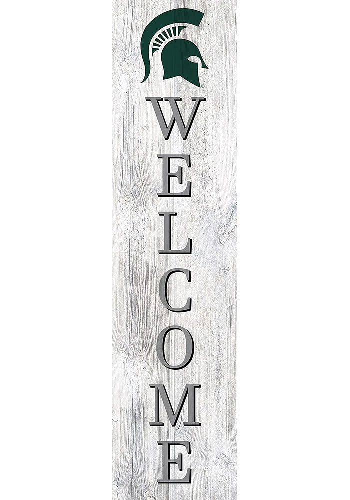 Michigan State Spartans 48 Inch Welcome Leaner Sign - Green