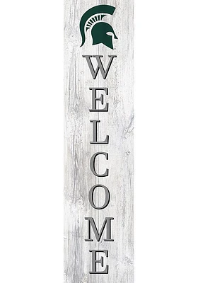 Michigan State Spartans 48 Inch Welcome Leaner Sign - Green