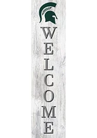 Michigan State Spartans 48 Inch Welcome Leaner Sign - Green