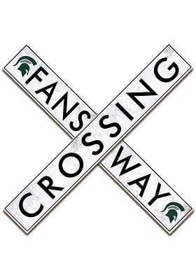 Michigan State Spartans 48 Inch Fans Way Crossing Wall Art - Green
