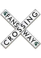 Michigan State Spartans 48 Inch Fans Way Crossing Wall Art - Green