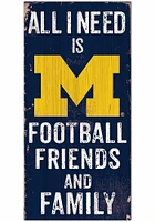 Michigan Wolverines Football Friends and Family Sign - Blue
