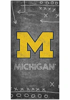 Michigan Wolverines Chalk Playbook Sign - Blue