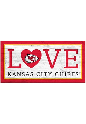 Kansas City Chiefs 6X12 Love Sign - Red
