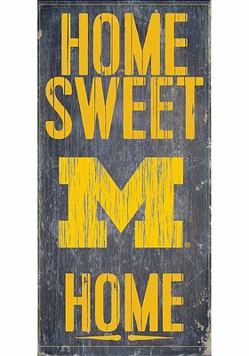 Michigan Wolverines Home Sweet Home Sign - Blue