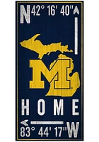Michigan Wolverines Coordinate Sign - Blue