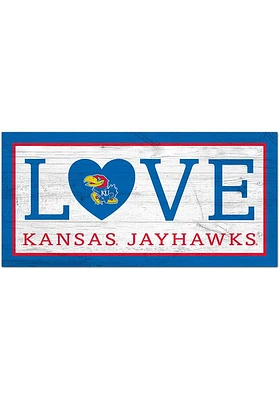 Kansas Jayhawks 6X12 Love Sign - Red