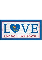 Kansas Jayhawks 6X12 Love Sign - Red