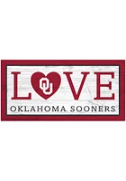 Oklahoma Sooners 6X12 Love Sign - Red