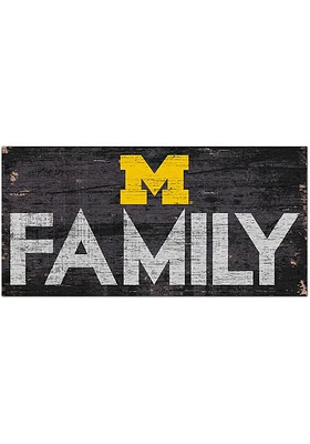 Michigan Wolverines Family 6x12 Sign - Blue