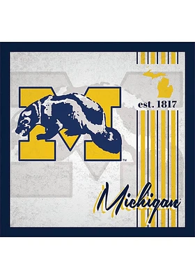 Michigan Wolverines Album Sign - Blue