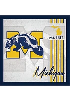 Michigan Wolverines Album Sign - Blue
