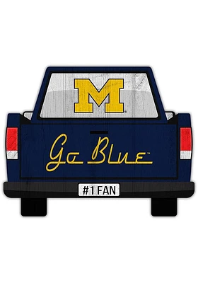 Michigan Wolverines Truck Back Cutout Sign - Blue