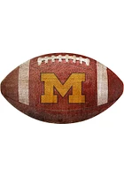 Michigan Wolverines Baseball Shaped Sign - Blue