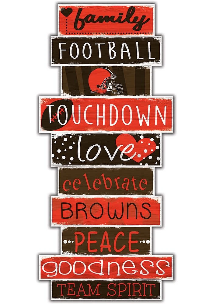 Cleveland Browns Celebrations Stack 24 Inch Sign - Orange