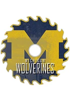 Michigan Wolverines Rust Circular Saw Sign - Blue