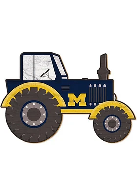 Michigan Wolverines Tractor Cutout Sign - Blue