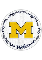Michigan Wolverines Welcome Circle Sign - Blue