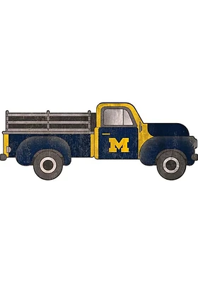 Michigan Wolverines 15 Inch Truck Sign - Blue