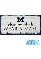 Michigan Wolverines Please Wear Your Mask Sign - Blue
