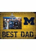 Michigan Wolverines Best Dad Clip Picture Frame - Blue