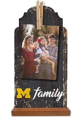 Michigan Wolverines Family Clothespin Sign - Blue