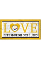 Pittsburgh Steelers 6X12 Love Sign - Black