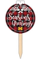 Michigan Wolverines Seasons Greetings Sign - Blue