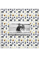 Michigan Wolverines Floral Pattern Picture Frame - Blue