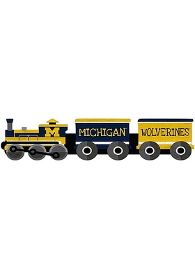 Michigan Wolverines Train Cutout Sign - Blue