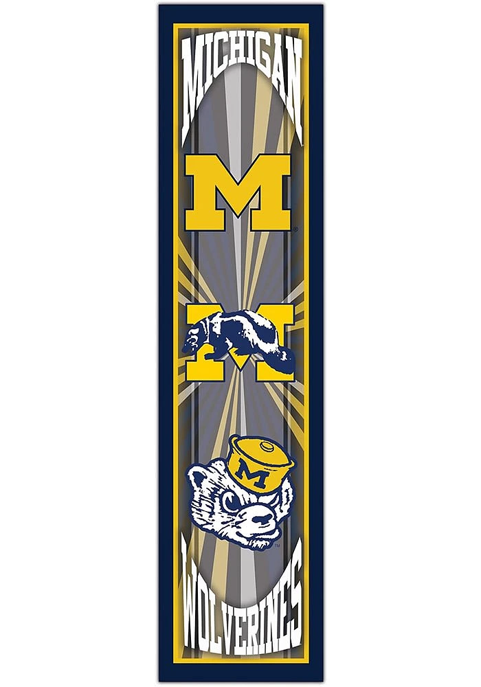 Michigan Wolverines Throwback Sign - Blue