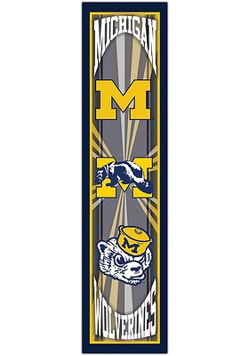 Michigan Wolverines Throwback Sign - Blue