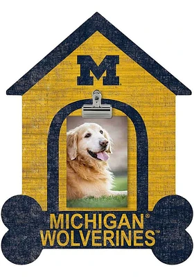 Michigan Wolverines Dog Bone House Clip Picture Frame - Blue