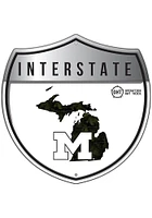 Michigan Wolverines 24in OHT Camo Interstate Sign - Blue