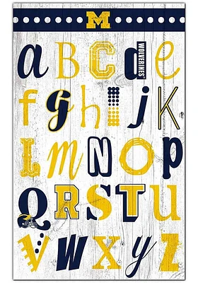 Michigan Wolverines Alphabet Sign - Blue