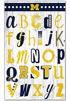 Michigan Wolverines Alphabet Sign - Blue