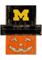 Michigan Wolverines Pumpkin Head Sign - Blue