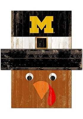 Michigan Wolverines Turkey Head Sign - Blue