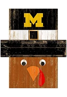 Michigan Wolverines Turkey Head Sign - Blue