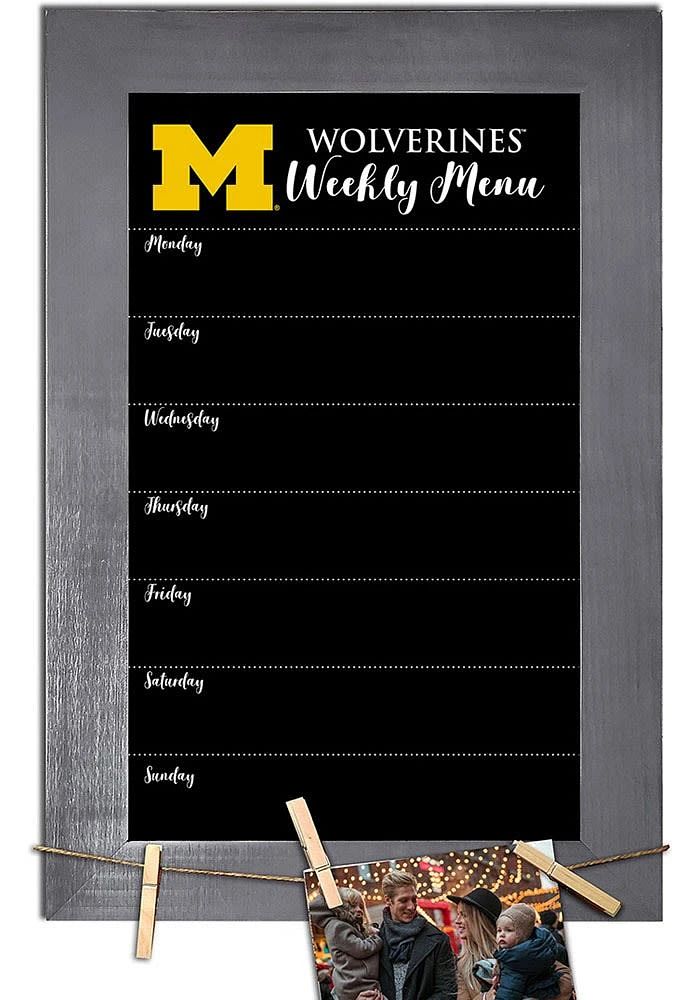Michigan Wolverines Weekly Chalkboard Picture Frame - Blue