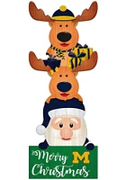 Michigan Wolverines 31 Inch Santa Stack Leaner Sign - Blue