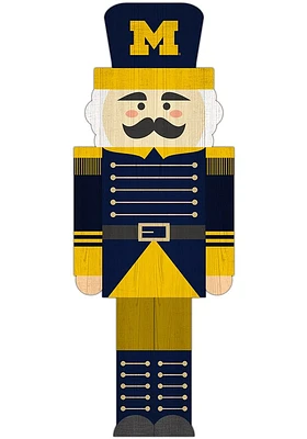 Michigan Wolverines 31 Inch Nutcracker Leaner Sign - Blue