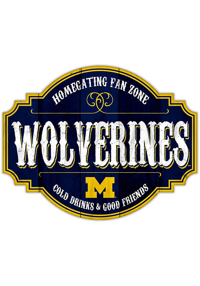 Michigan Wolverines 24 Inch Homegating Tavern Sign - Blue