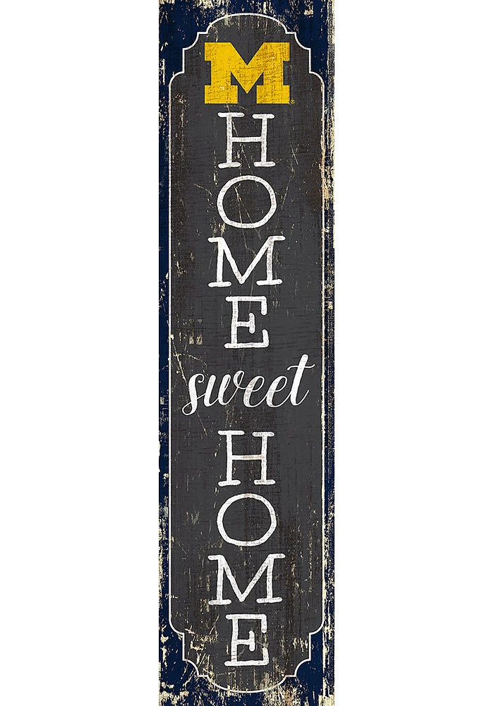 Michigan Wolverines 48 Inch Home Sweet Home Leaner Sign - Blue